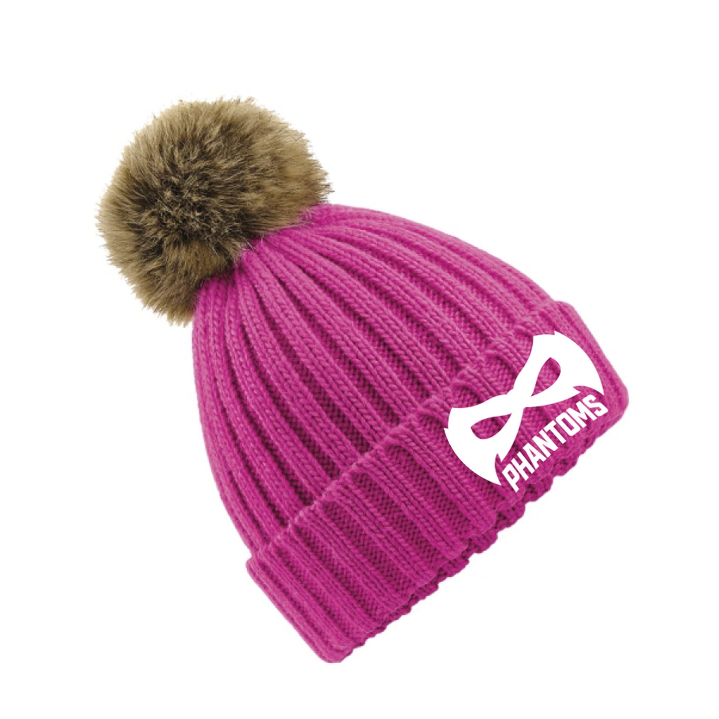 Chunky Pink Ladies Bobble Hat